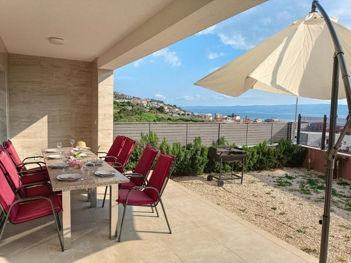 Modern Villa With Jacuzzi, Beautiful Sea View, Near Split! Villa 36A Подстрана Екстериор снимка