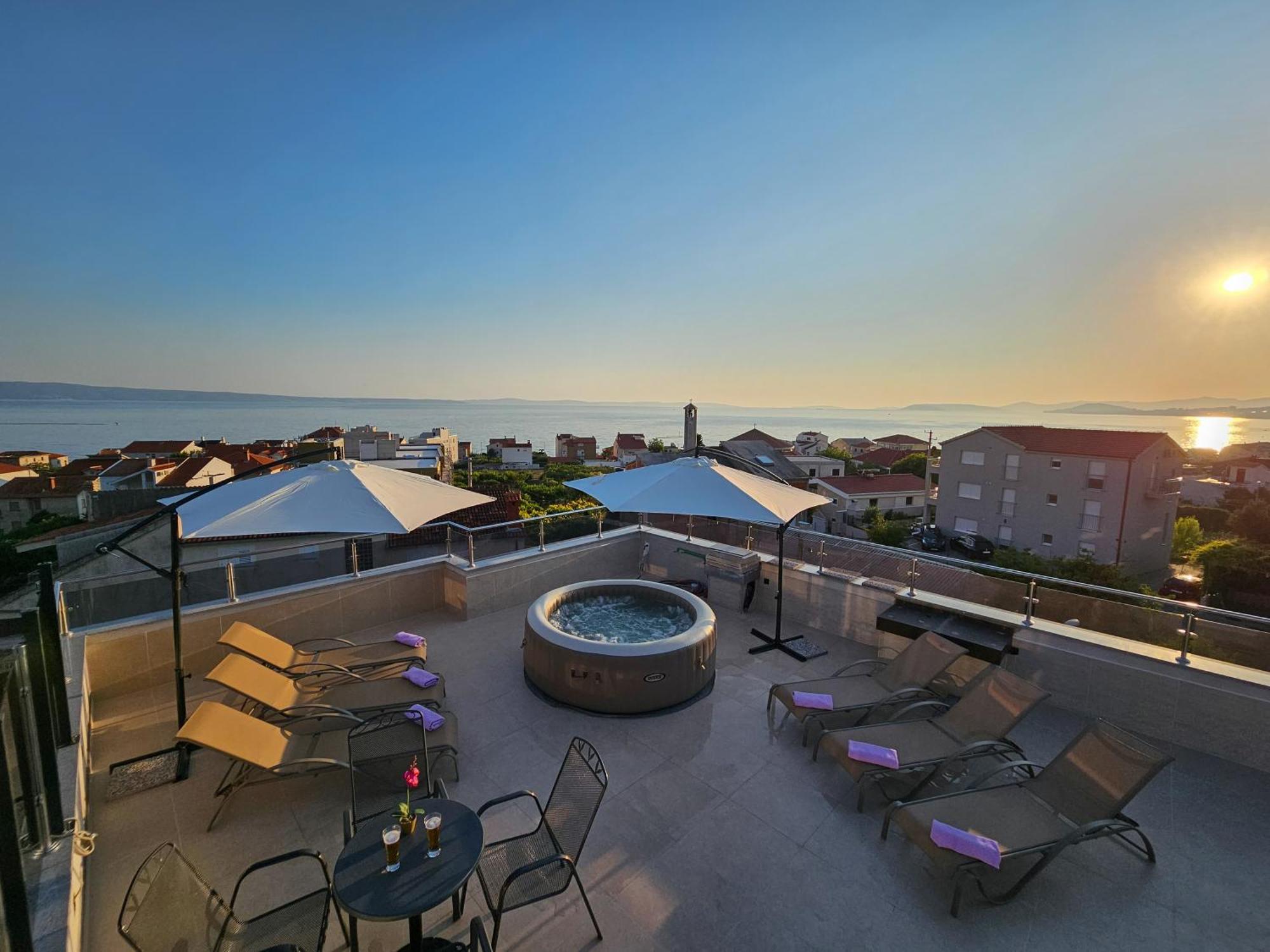 Modern Villa With Jacuzzi, Beautiful Sea View, Near Split! Villa 36A Подстрана Екстериор снимка
